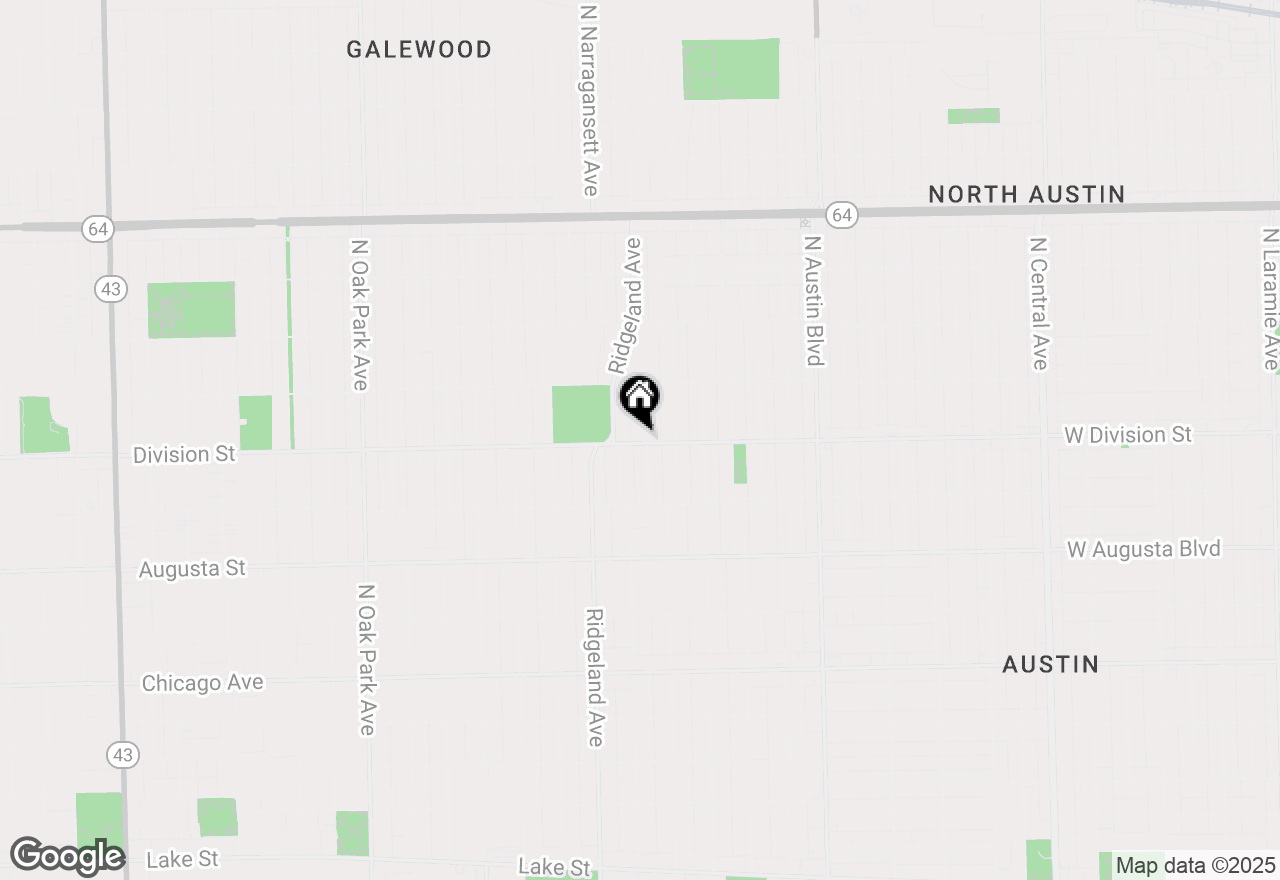 Map of 901 N Harvey Avenue, Oak Park, IL 60302