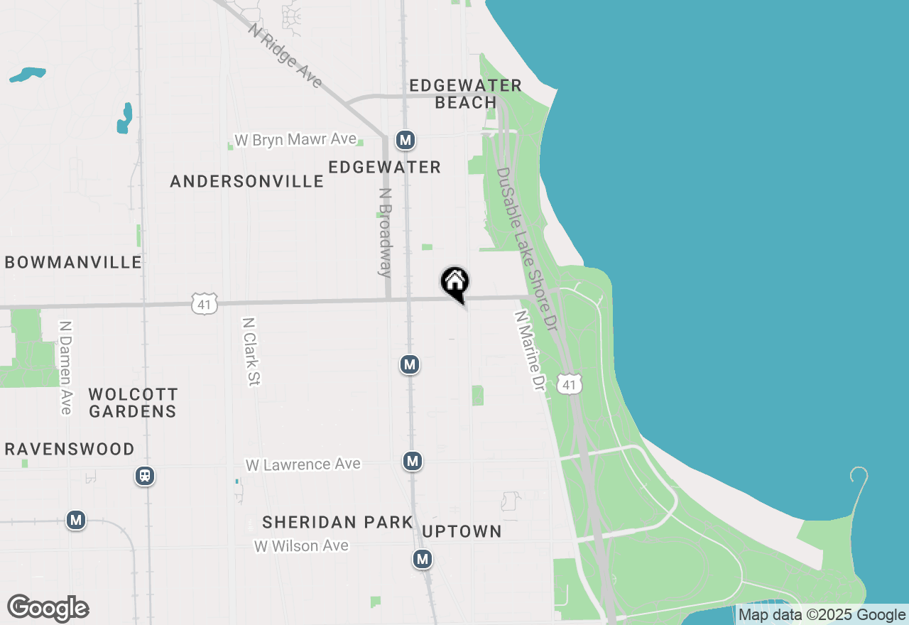 Map of 5111 N Kenmore Avenue #1E, Chicago, IL 60640