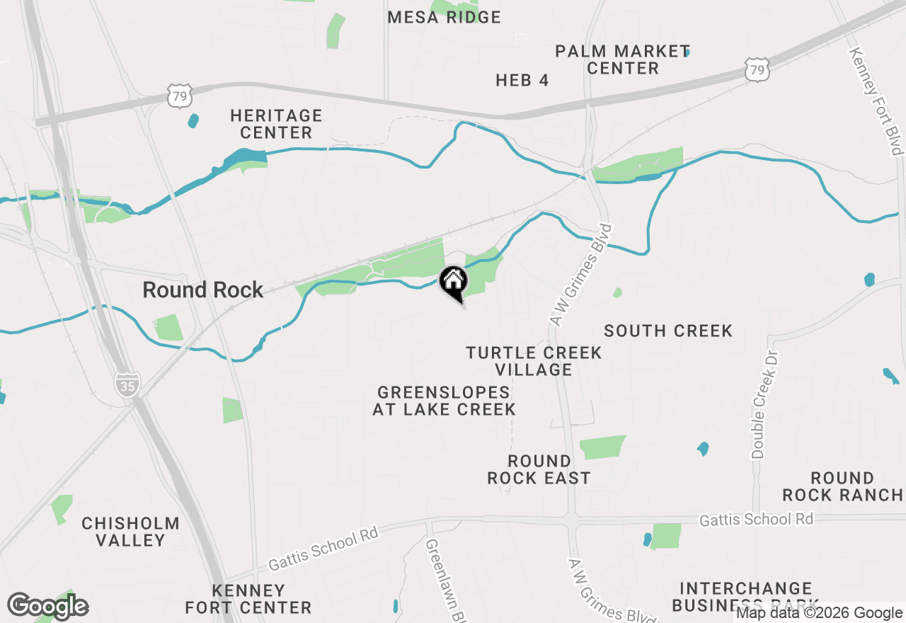 Map of 404 Meadowcreek Cir, Round Rock, TX 78664