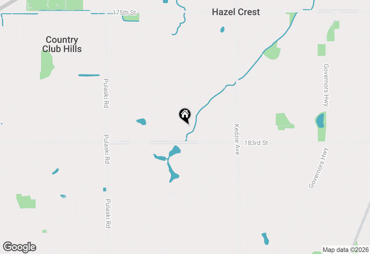 Map of 3536 Marseilles Lane, Hazel Crest, IL 60429