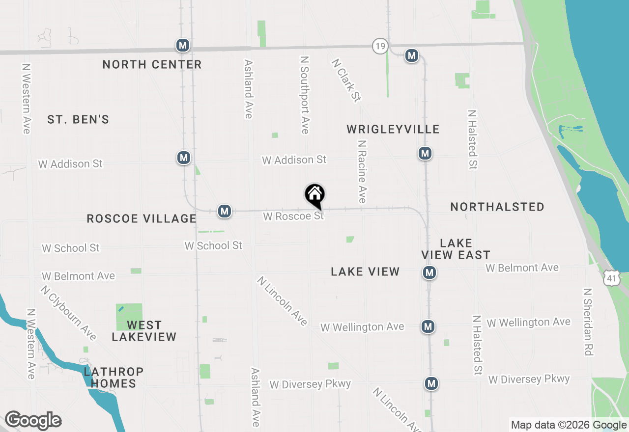 Map of 1348 W Roscoe Street #203, Chicago, IL 60657