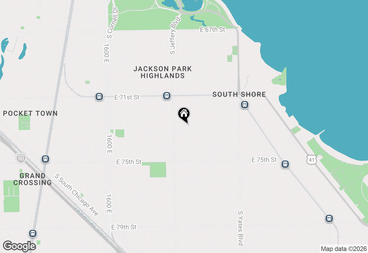 Map of 2038 E 73rd Street, Chicago, IL 60649