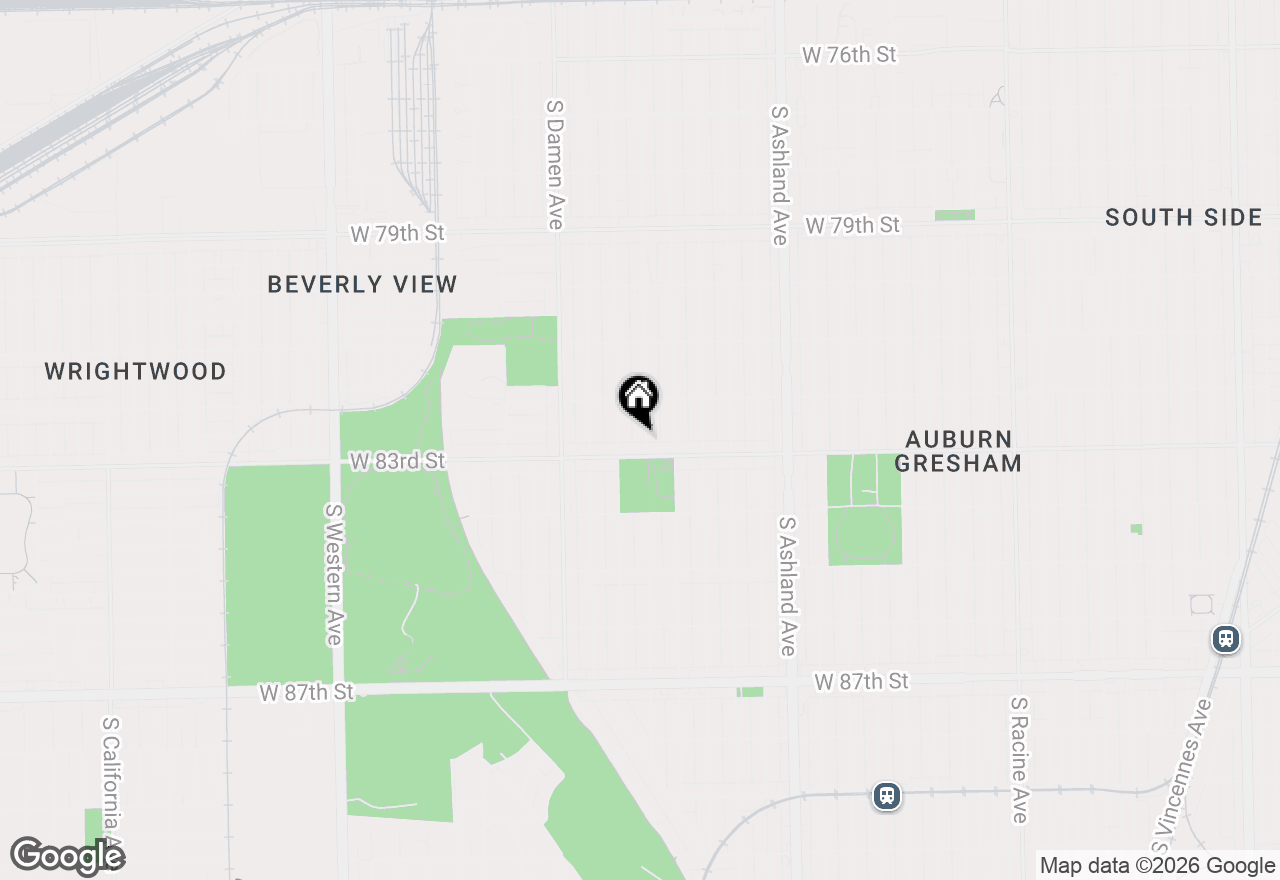 Map of 8242 S Honore Street, Chicago, IL 60620