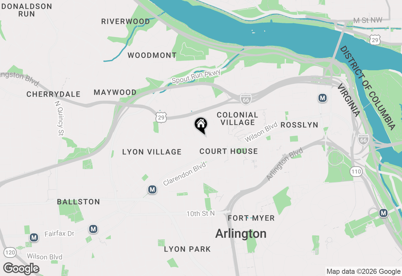 Map of 2414 Key Boulevard, Arlington, VA 22201