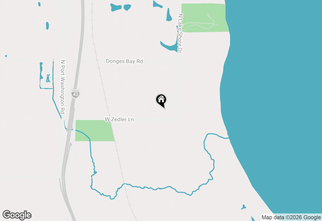 Map of 112 W Vintage Dr, Mequon, WI 53092