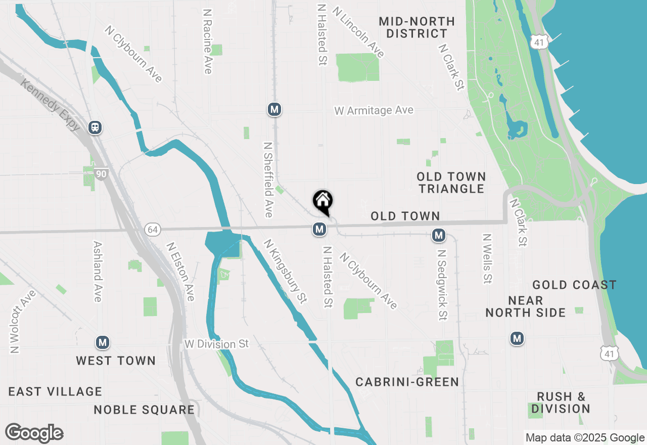 Map of 1600 N Halsted Street #3E, Chicago, IL 60614