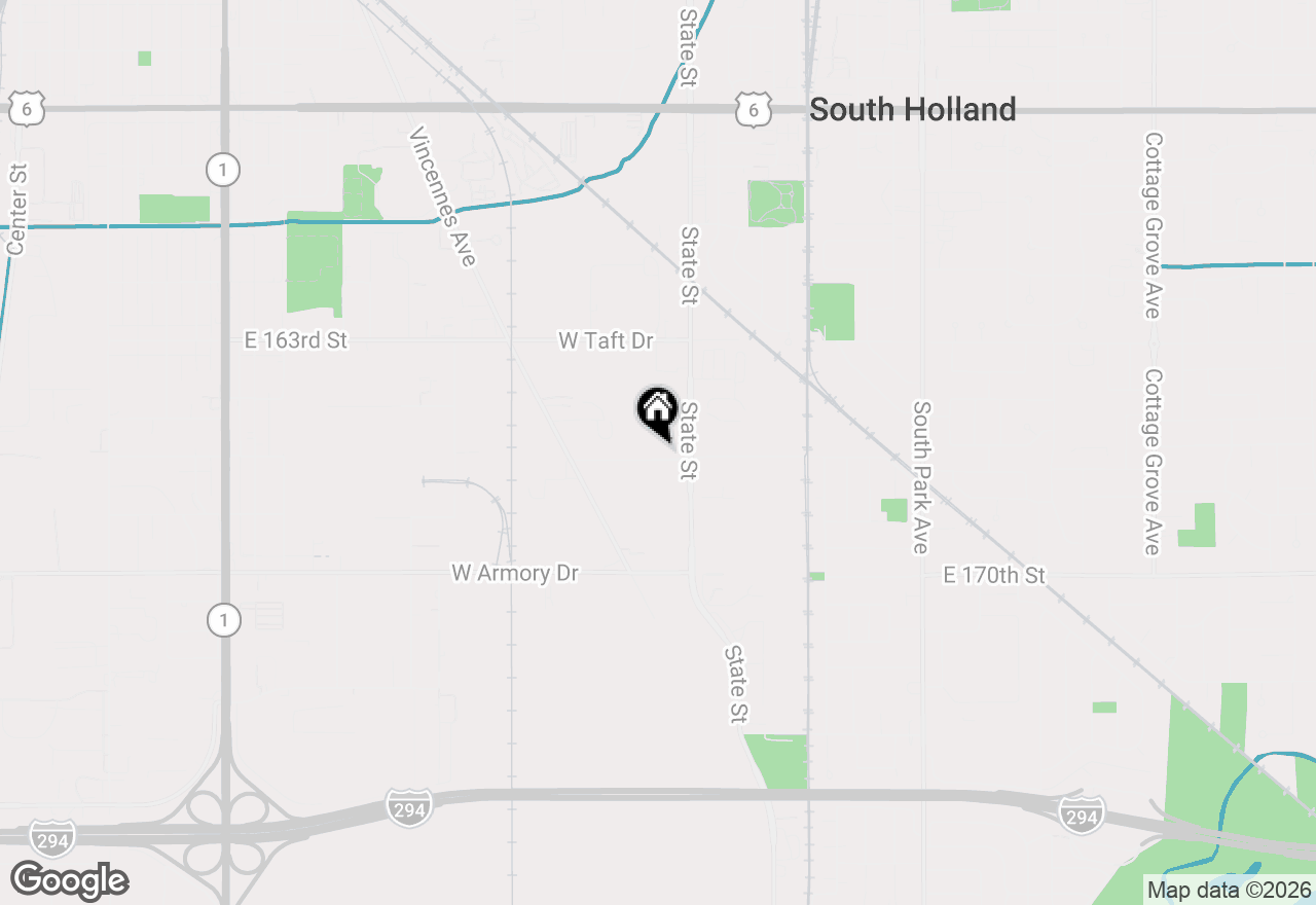 Map of 24 W 168th Street, South Holland, IL 60473