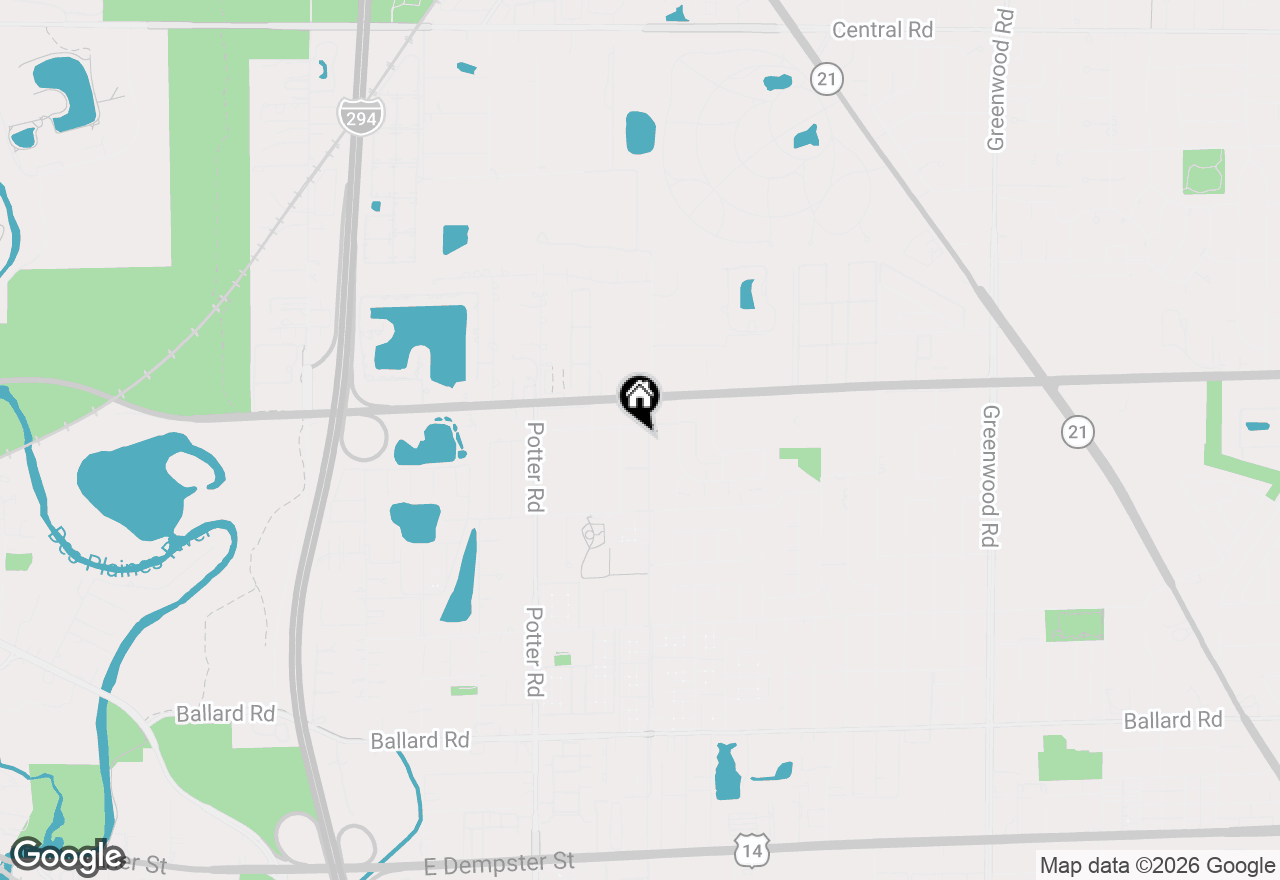 Map of 9546 Dee Road #1F, Des Plaines, IL 60016