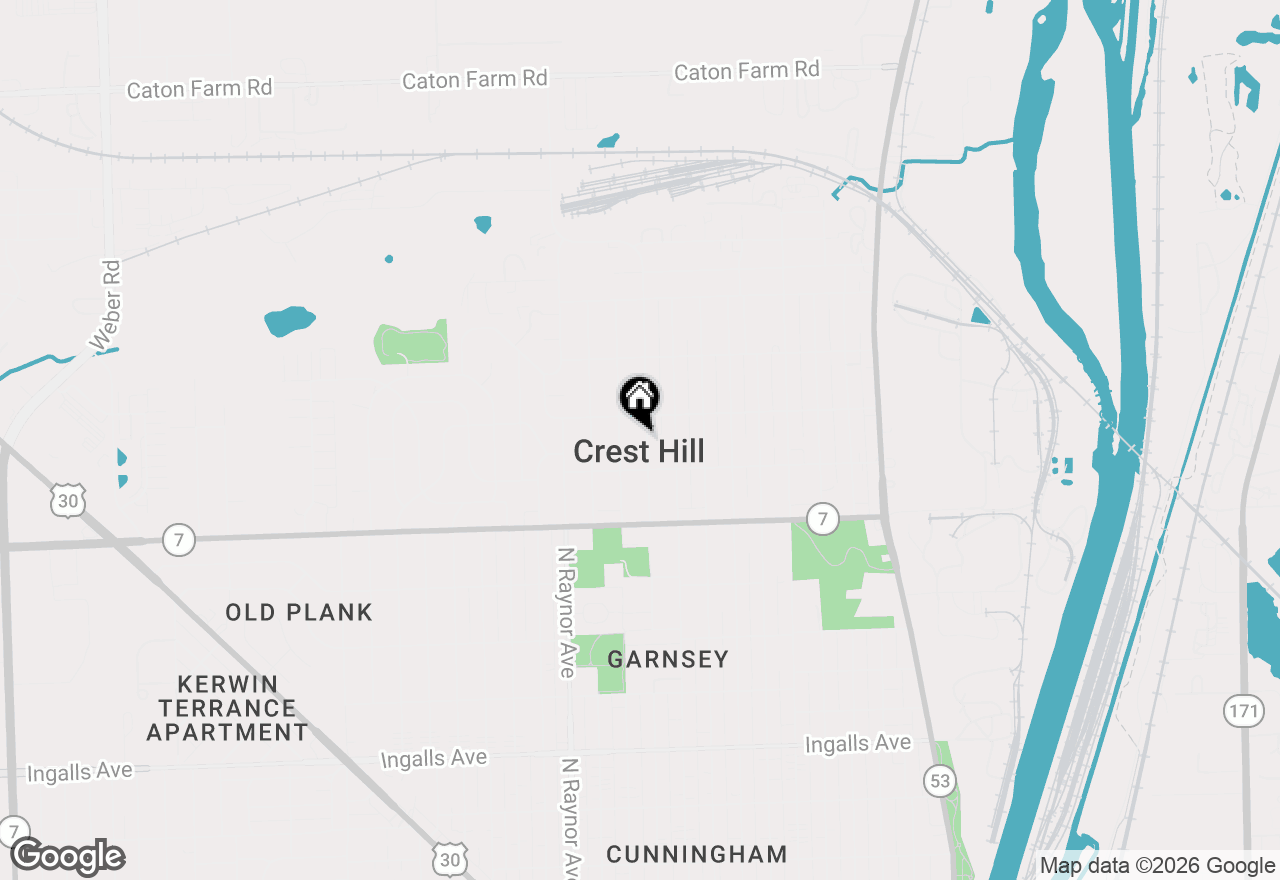 Map of 1713 Oakland Avenue, Crest Hill, IL 60403