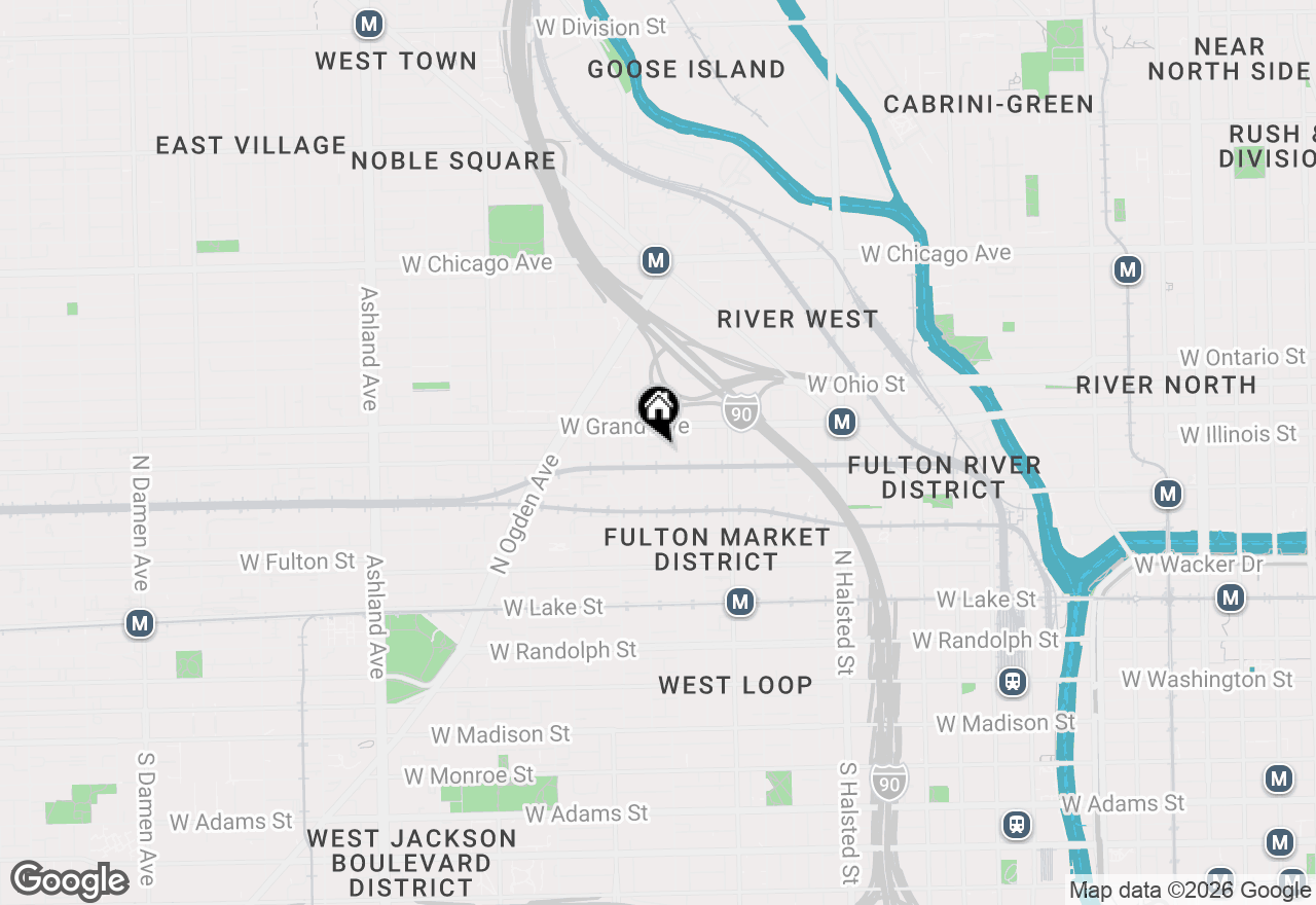 Map of 1114 W Hubbard Street #3, Chicago, IL 60642