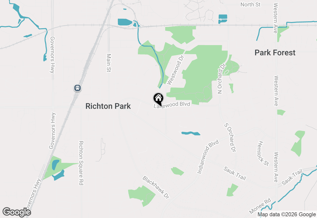 Map of 4 Lakewood Court, Park Forest, IL 60466