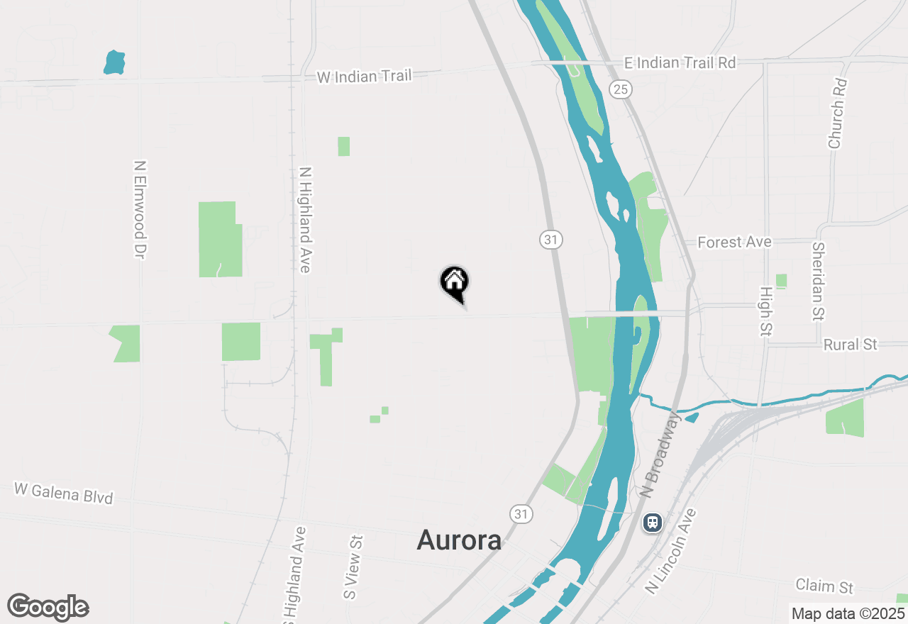 Map of 353 Illinois Avenue, Aurora, IL 60506