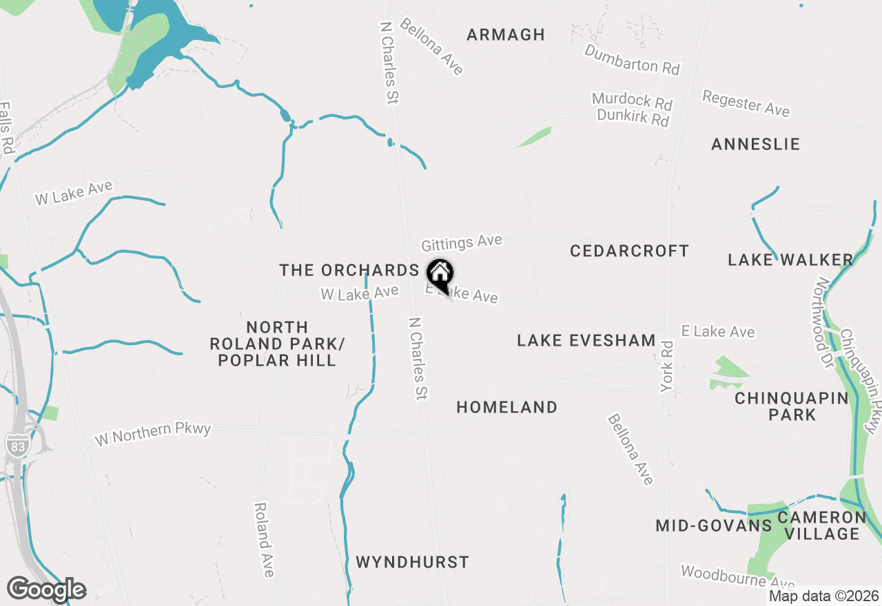 Map of 5717 Charlestowne Drive, Baltimore, MD 21212