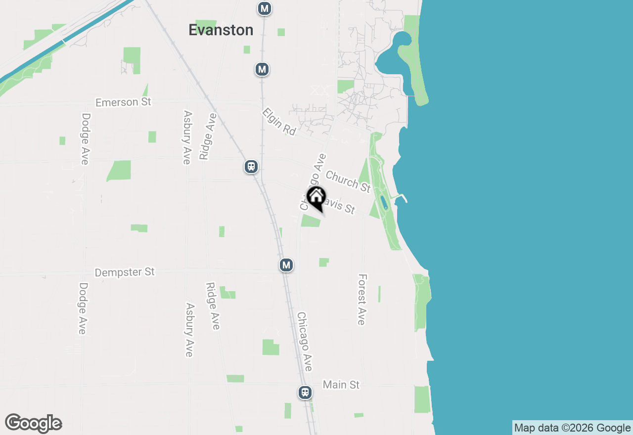 Map of 525 Grove #5B, Evanston, IL 60201