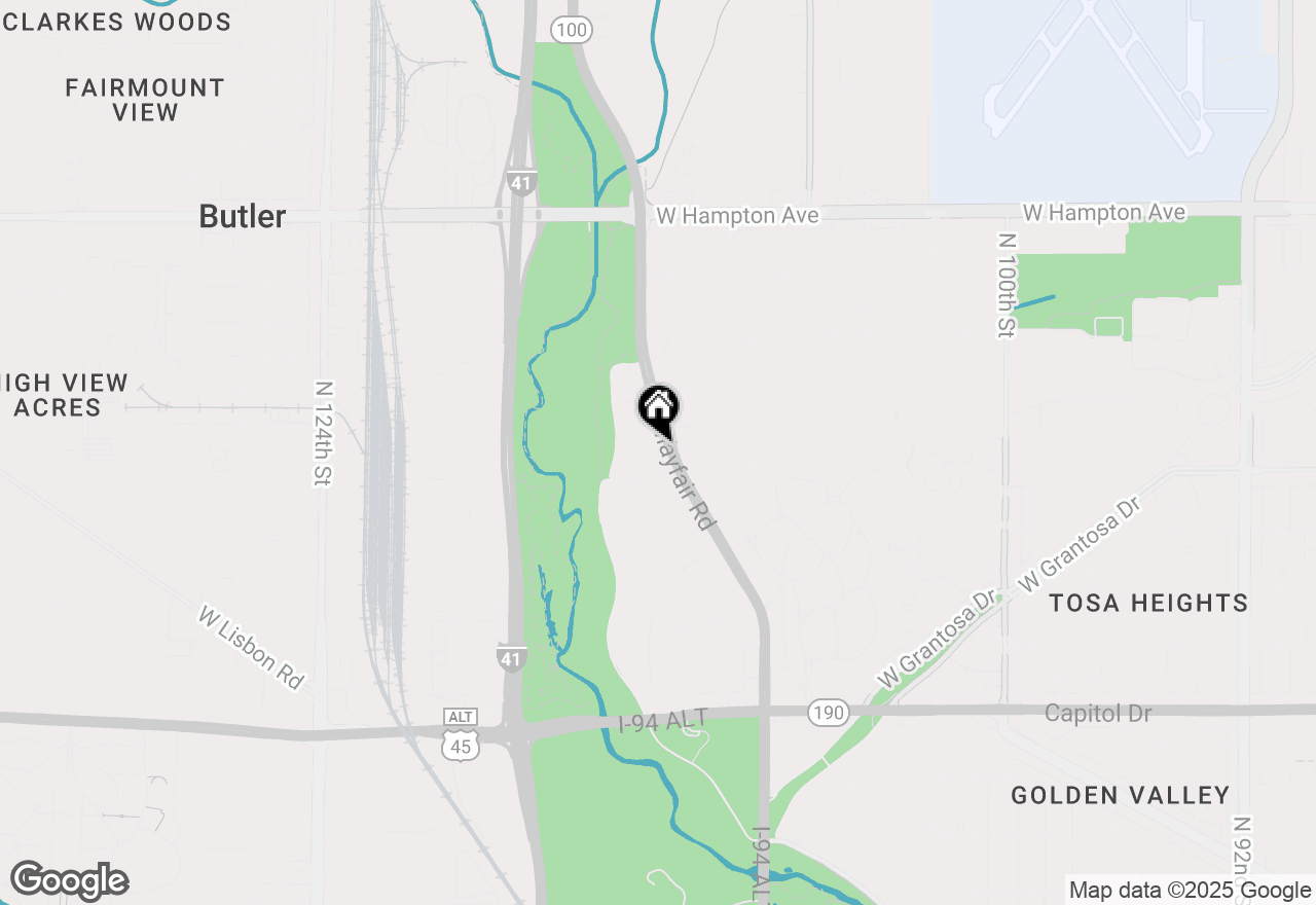 Map of 4422 N Glenway St, Wauwatosa, WI 53225