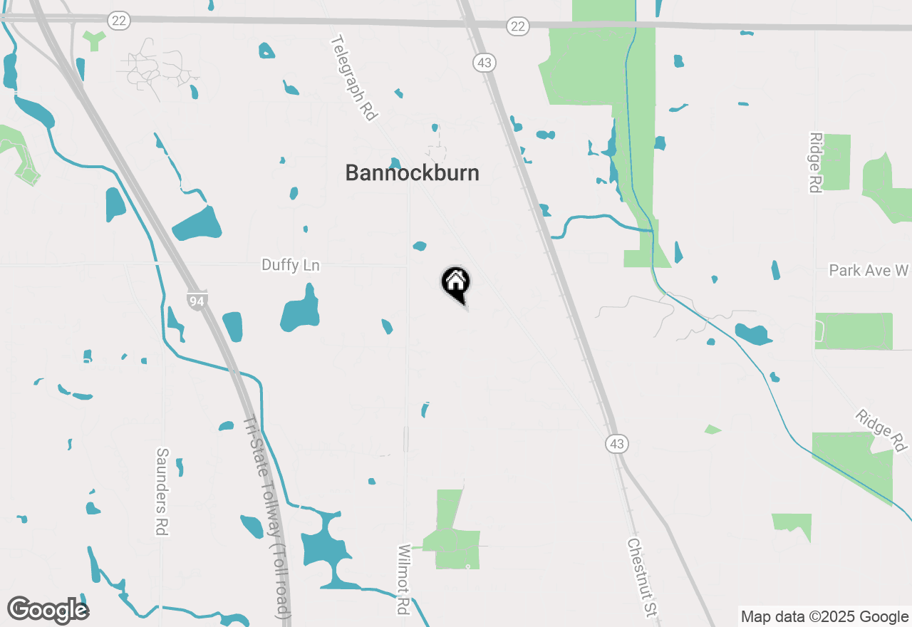 Map of 1900 Meadow Lane, Bannockburn, IL 60015