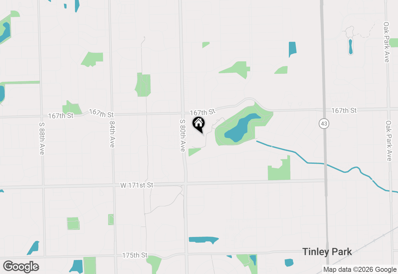 Map of 16755 Paxton Avenue #3N, Tinley Park, IL 60477