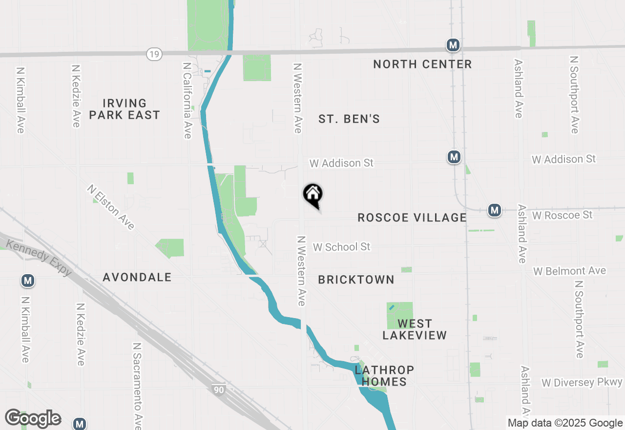 Map of 2336 W Roscoe Street #3R, Chicago, IL 60618