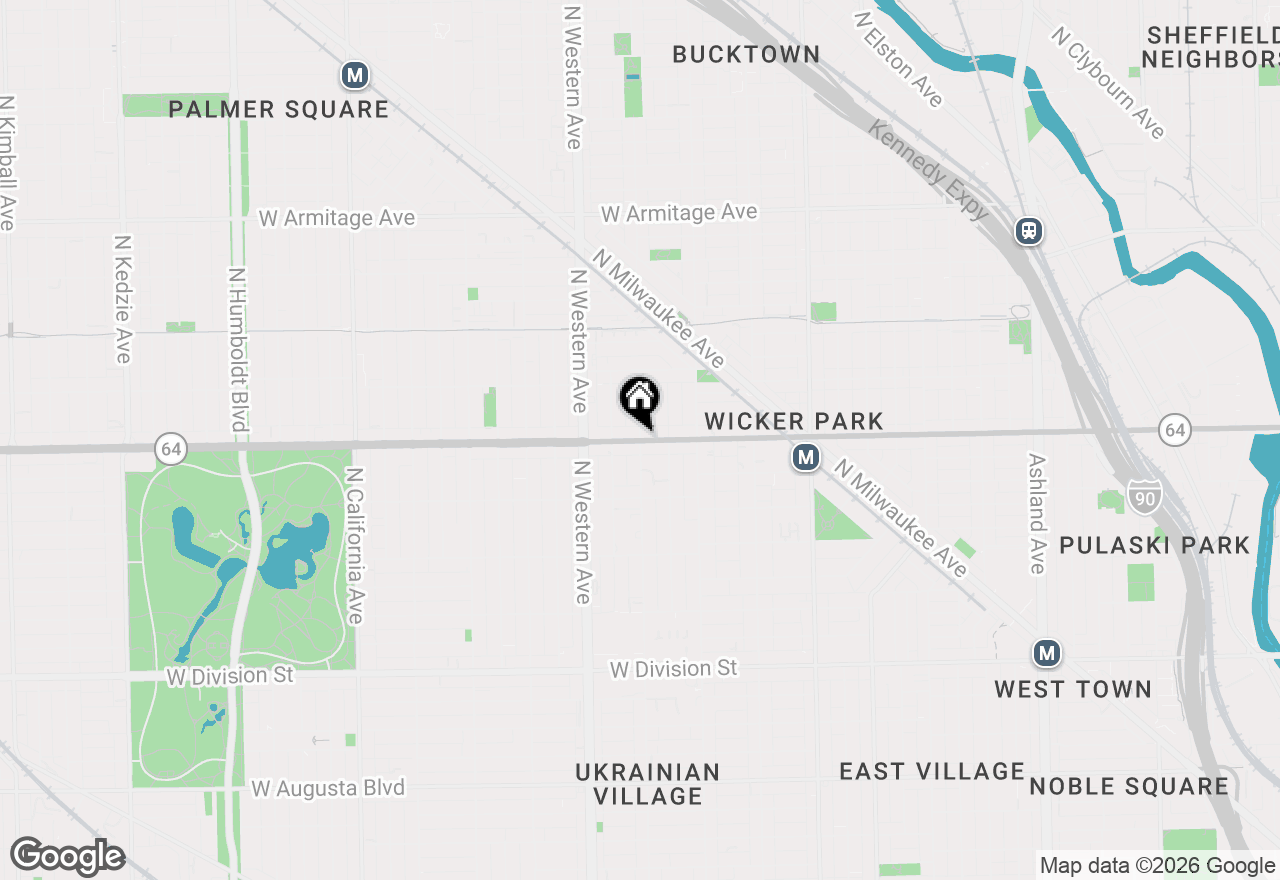 Map of 1337 N Oakley Avenue, Chicago, IL 60622