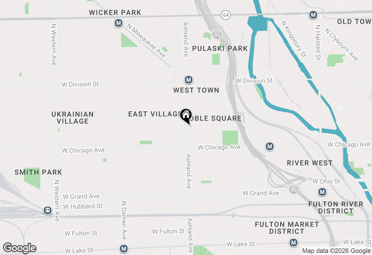 Map of 912 N Ashland Avenue #2C, Chicago, IL 60622