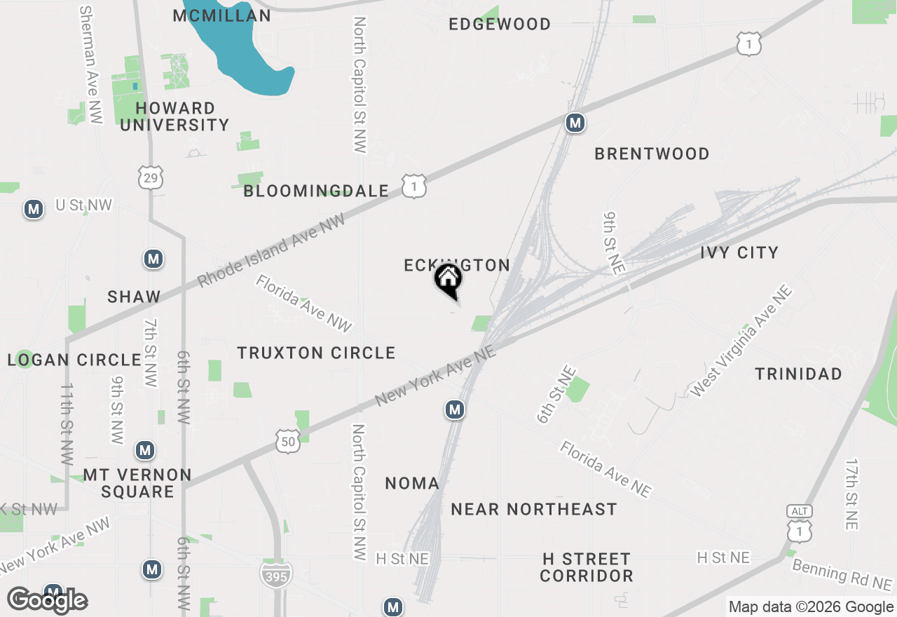 Map of 1625 Eckington Place Ne #515, Washington, DC 20002