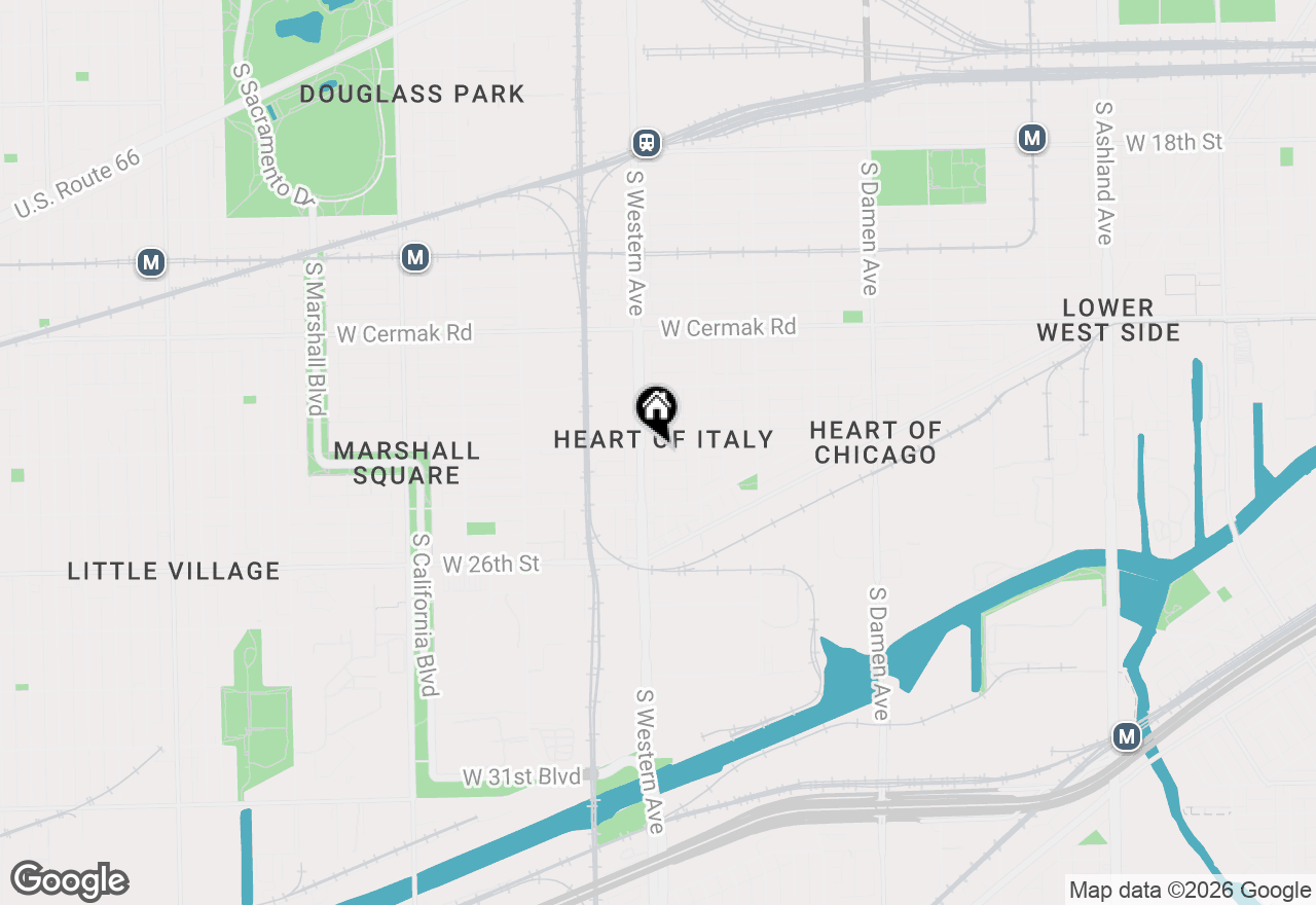 Map of 2345 W 24th Street #BSMT, Chicago, IL 60608