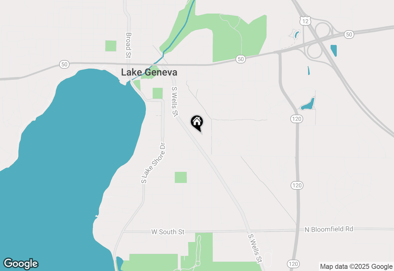 Map of 625 S Wells St, Lake Geneva, WI 53147