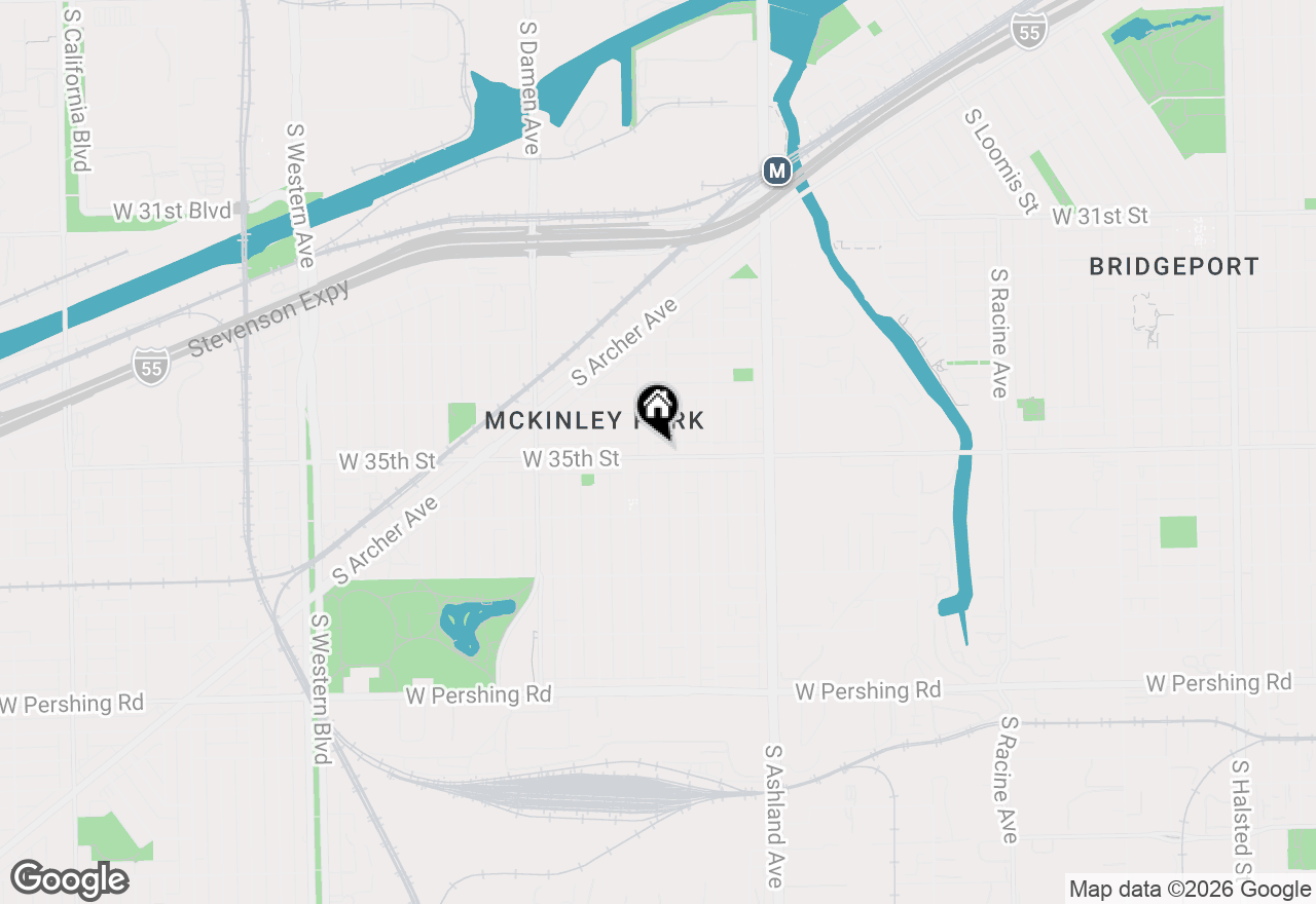 Map of 1758 W 35th Street #3R, Chicago, IL 60609