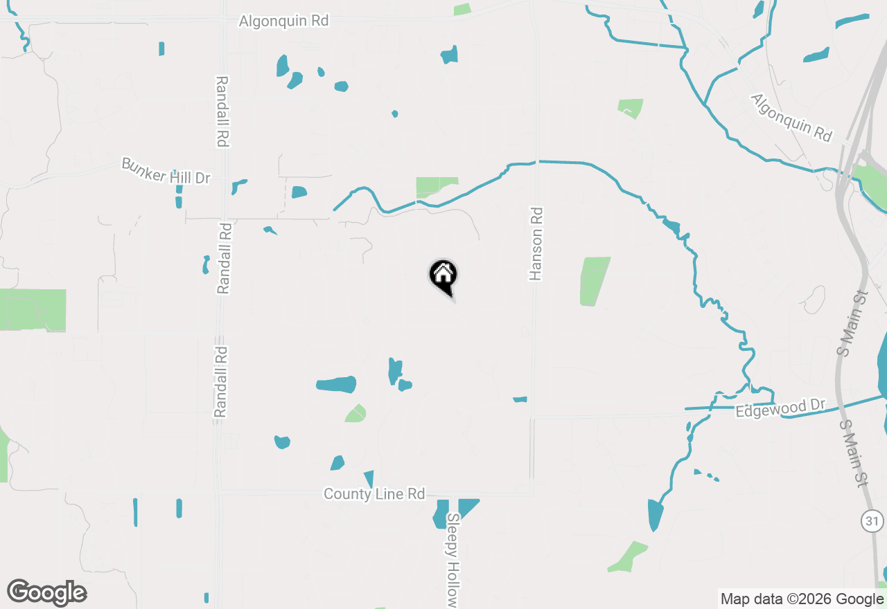 Map of 1820 Crofton Drive, Algonquin, IL 60102