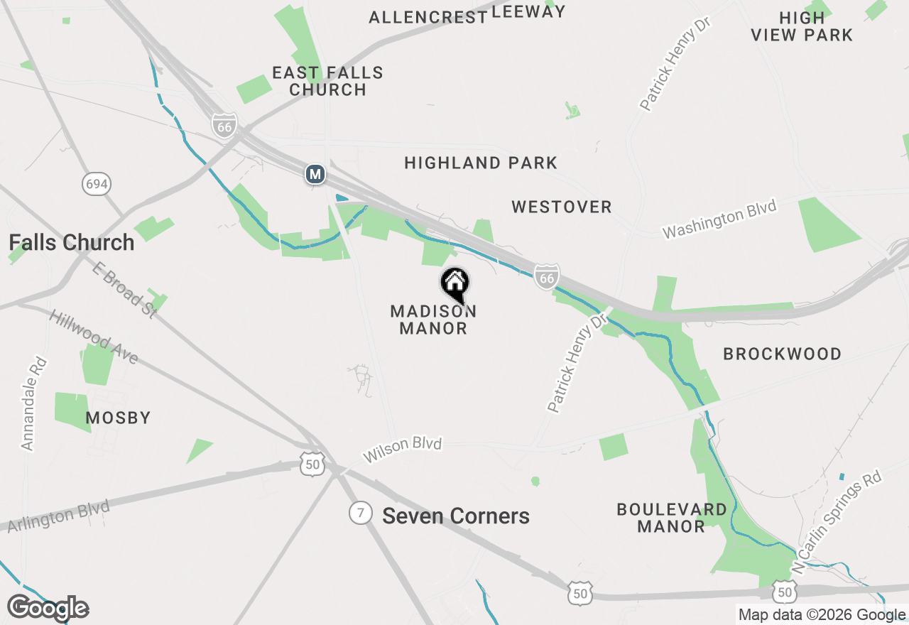 Map of 1105 N Powhatan Street, Arlington, VA 22205