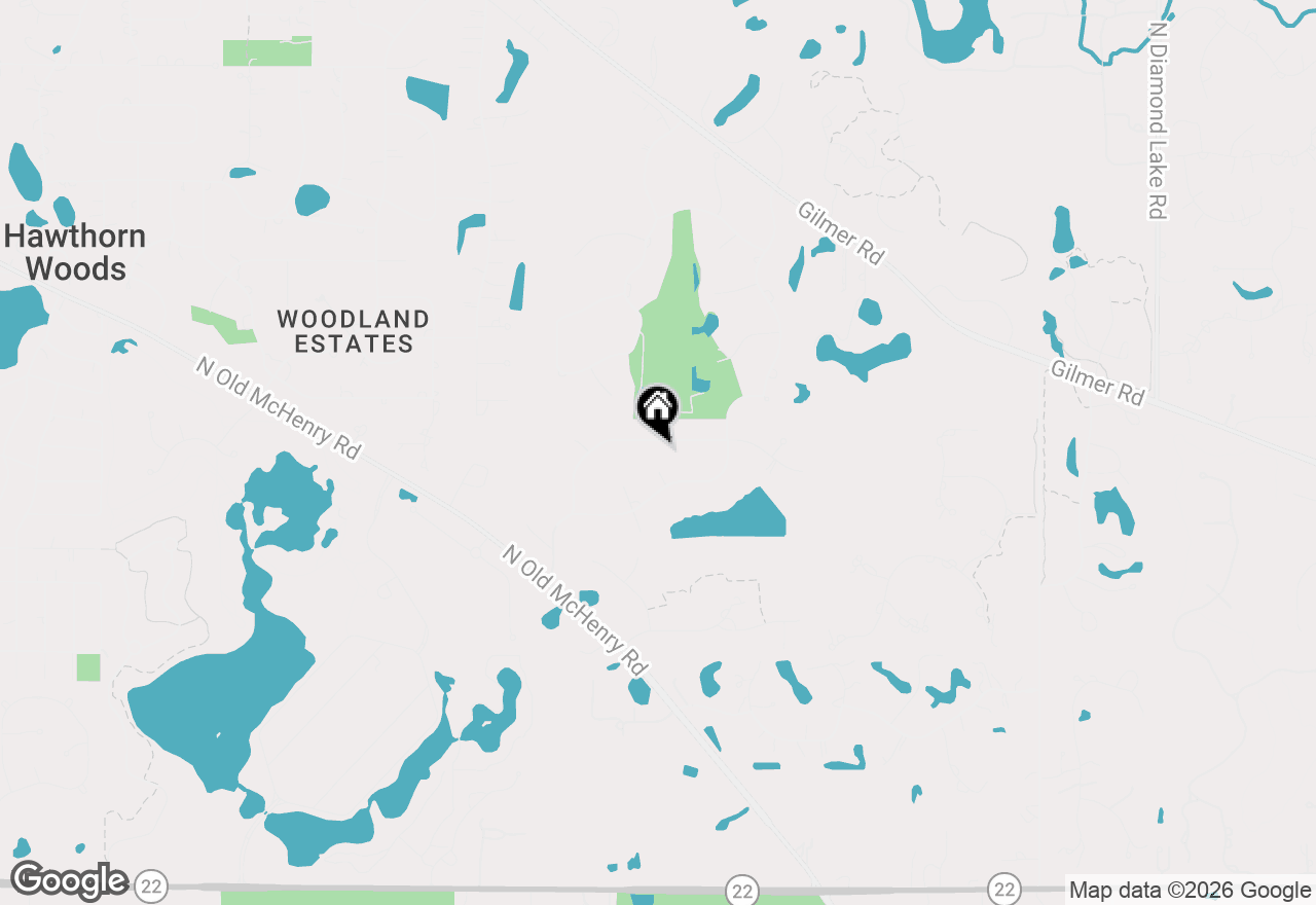 Map of 16 Old Barn Road, Hawthorn Woods, IL 60047