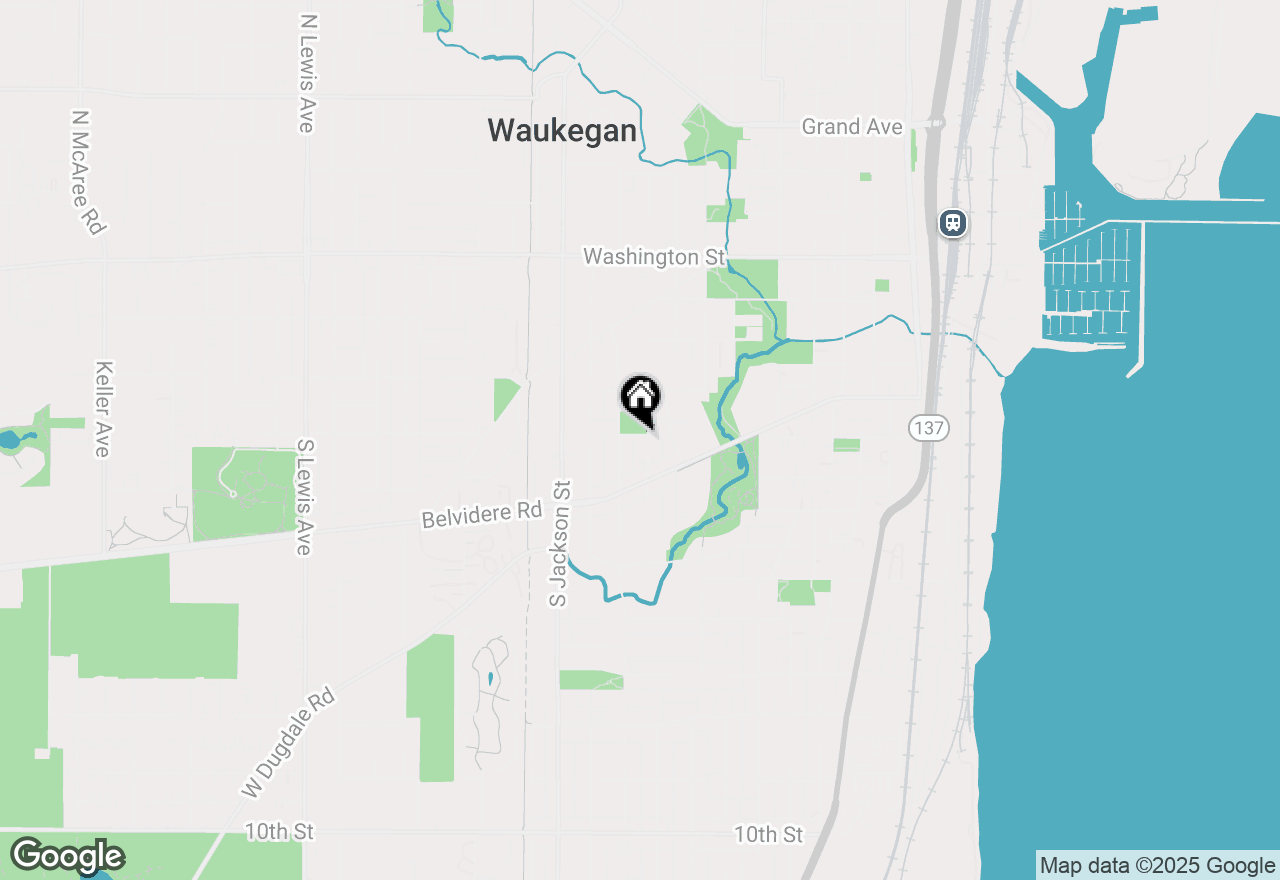 Map of 404 Powell Avenue, Waukegan, IL 60085