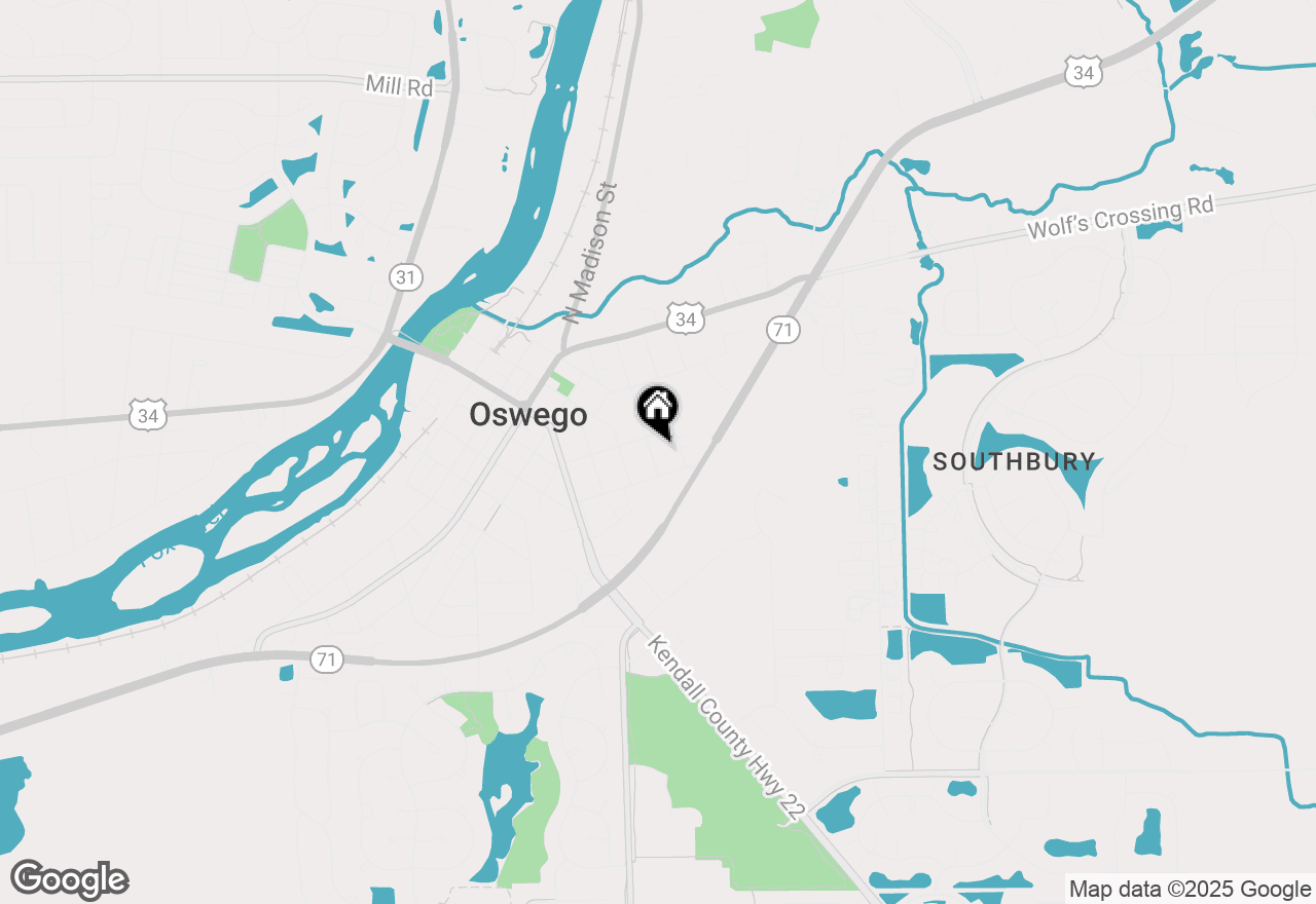 Map of 118 Park Street, Oswego, IL 60543