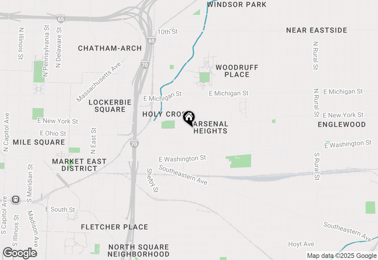 Map of 1405 Marlowe Avenue, Indianapolis, IN 46201