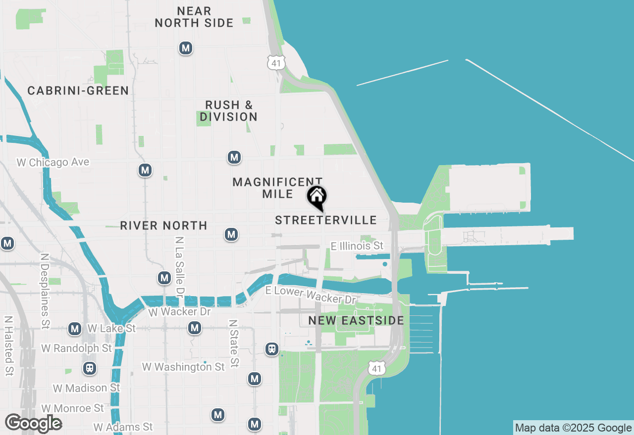 Map of 600 N Fairbanks Court #1403, Chicago, IL 60611