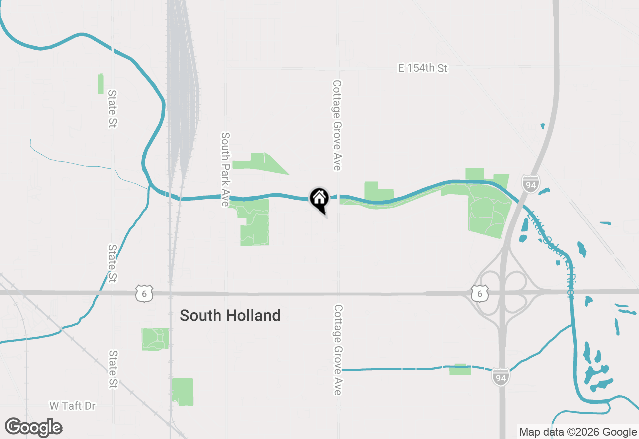 Map of 662 E 159th Place, South Holland, IL 60473