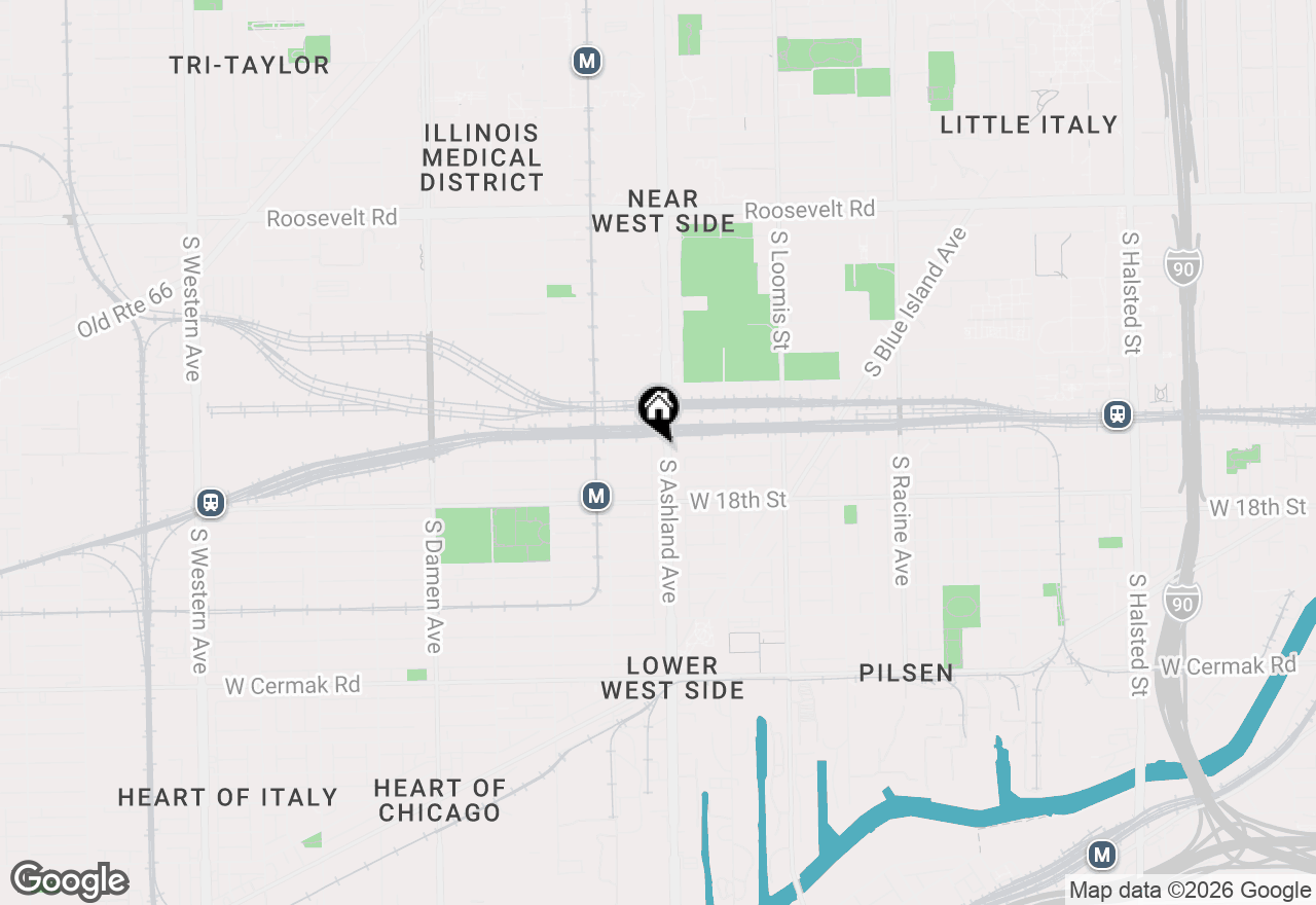 Map of 1606 S Ashland Avenue #203, Chicago, IL 60608