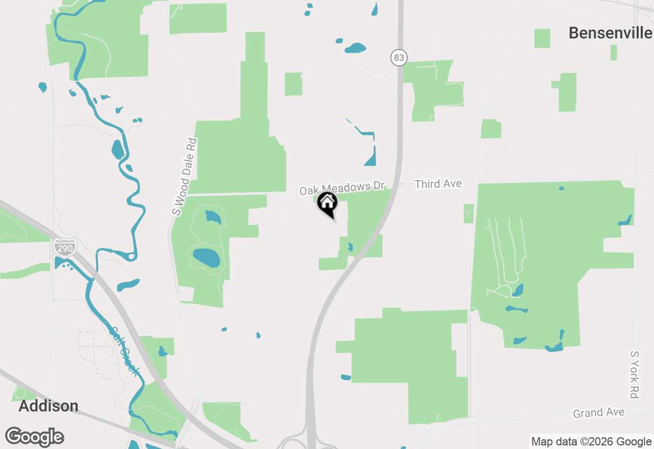 Map of 1017 E Red Oak Street, Addison, IL 60101