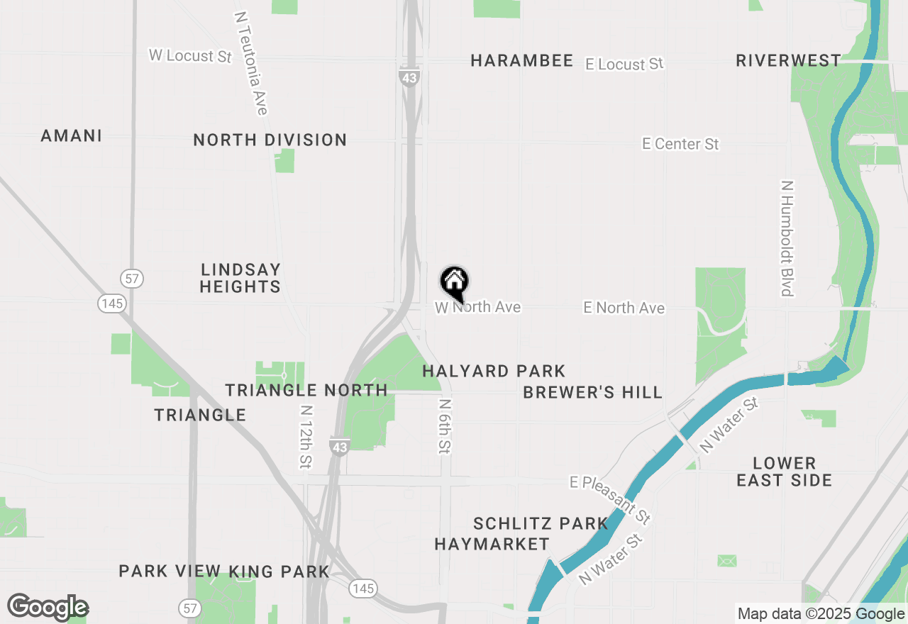 Map of 521 W North Ave #535, Milwaukee, WI 53212