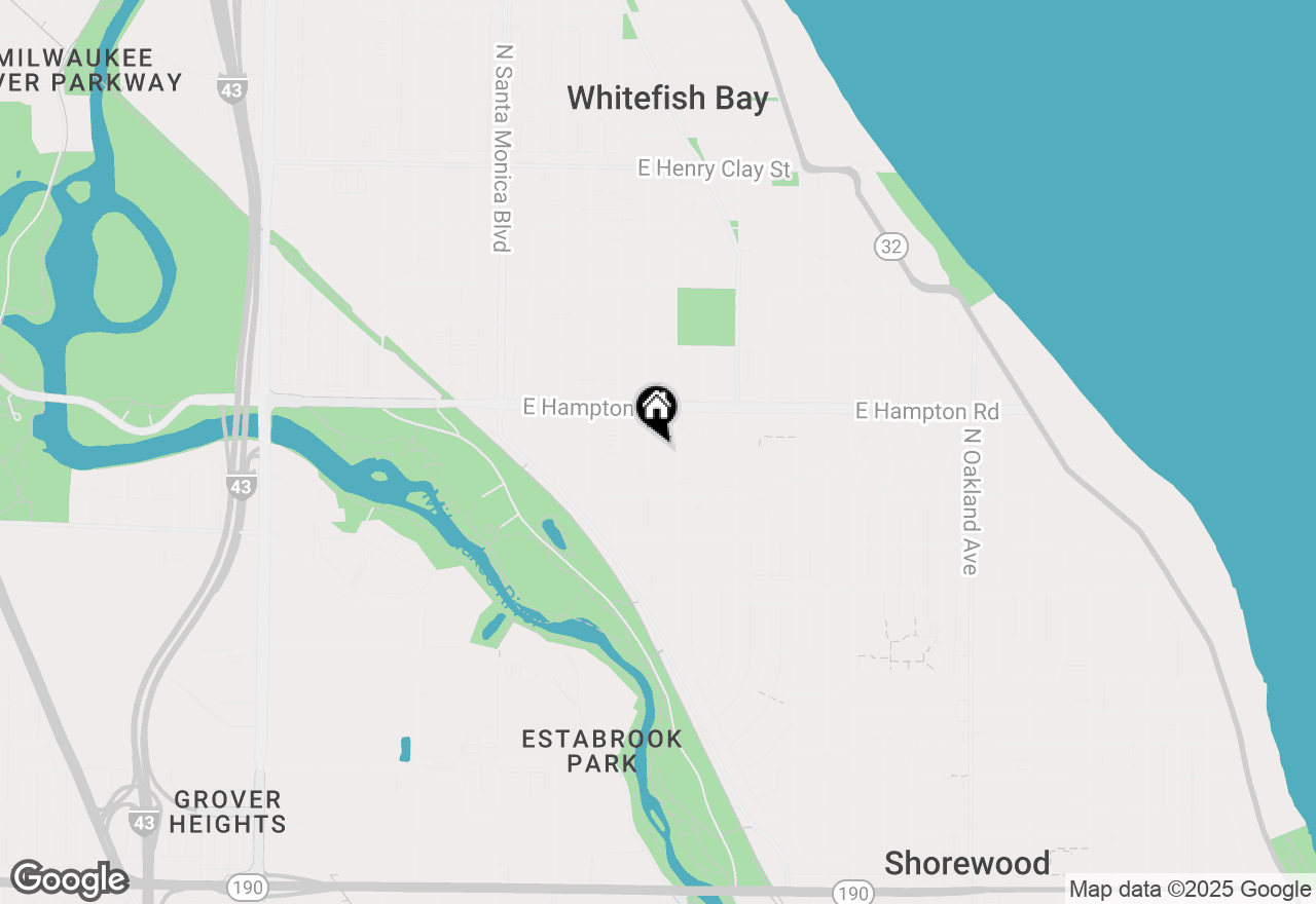 Map of 4750 N Elkhart Ave, Whitefish Bay, WI 53211