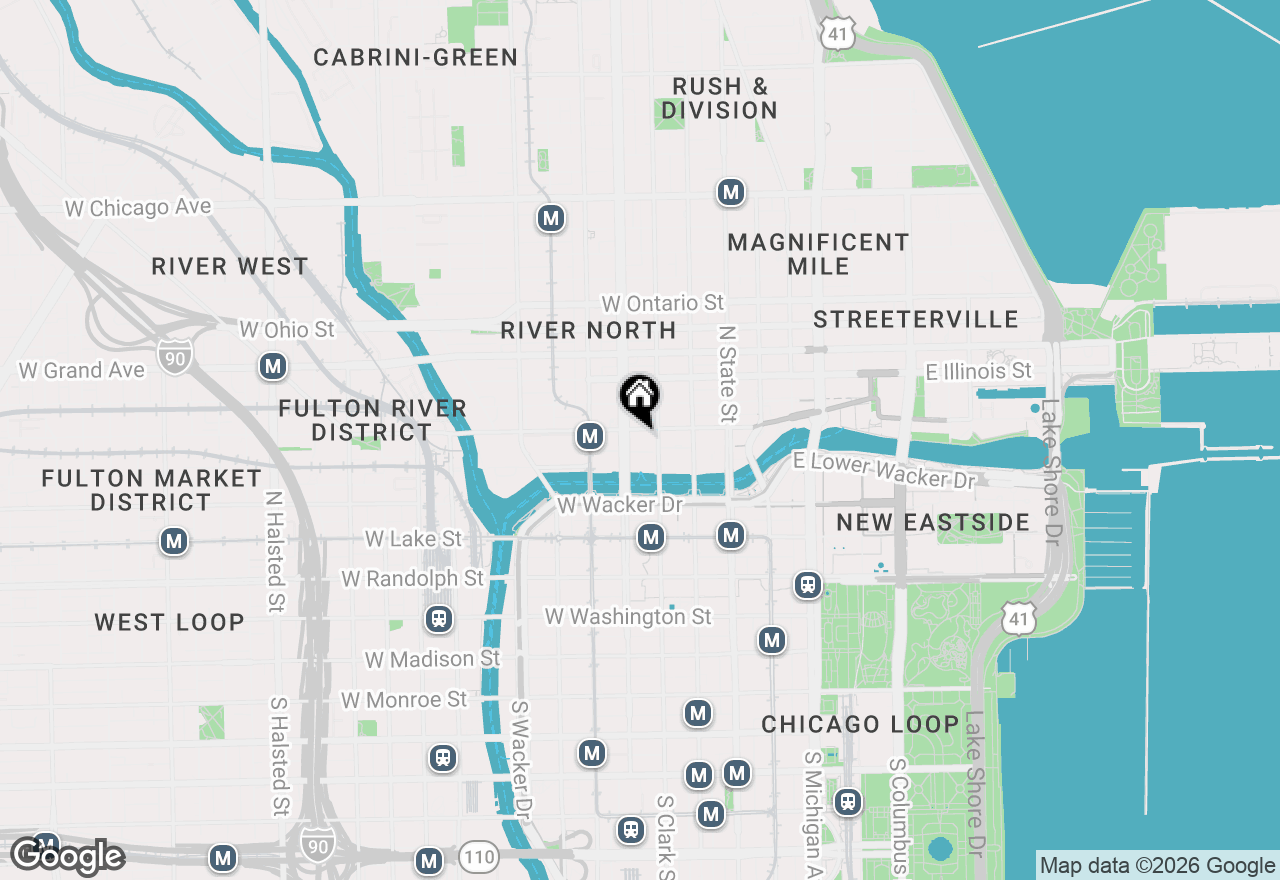 Map of 345 N La Salle Drive #1108, Chicago, IL 60654