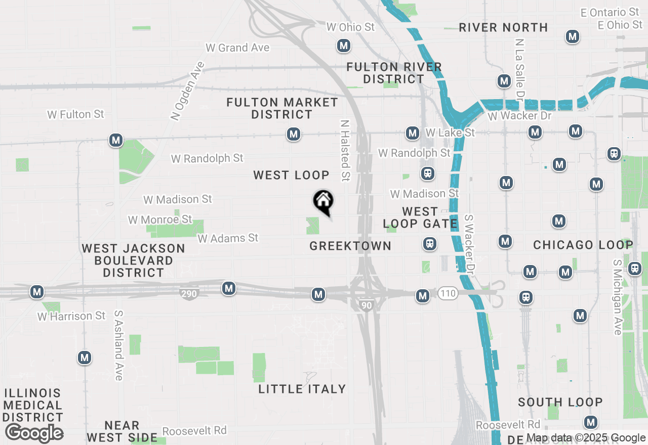 Map of 111 S Peoria Street #207, Chicago, IL 60607