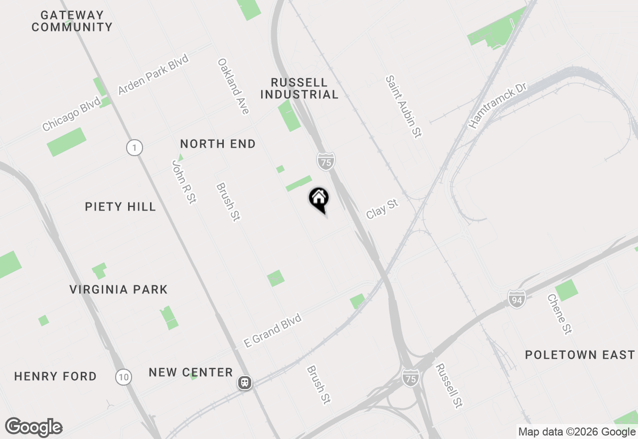 Map of 1000 Marston Street, Detroit, MI 48211