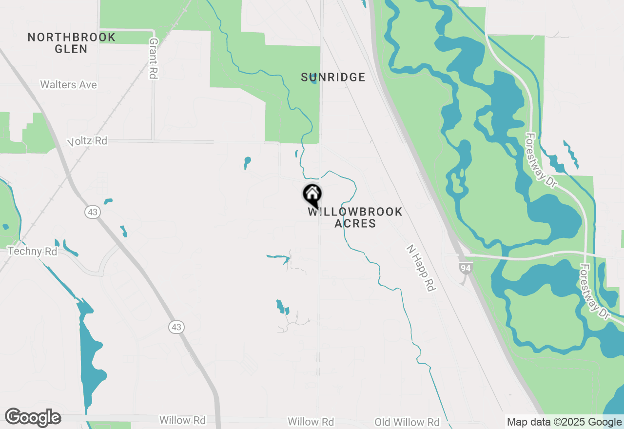 Map of 417 Pebblebrook Road, Northbrook, IL 60062