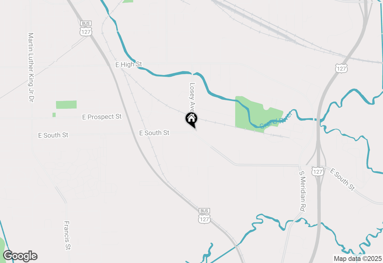 Map of 1002 E South Street, Jackson, MI 49203