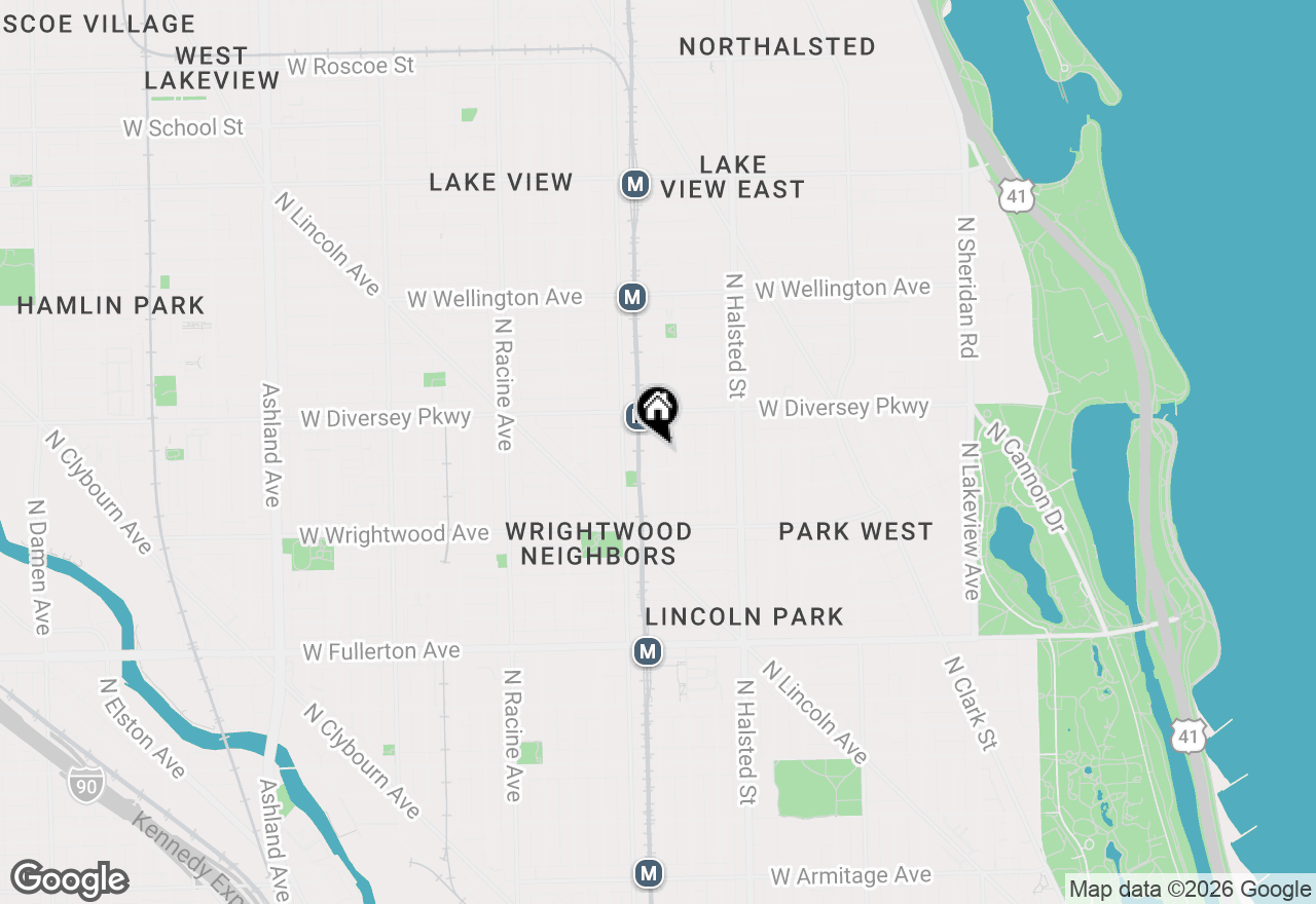 Map of 2717 N Wilton Avenue #3S, Chicago, IL 60614