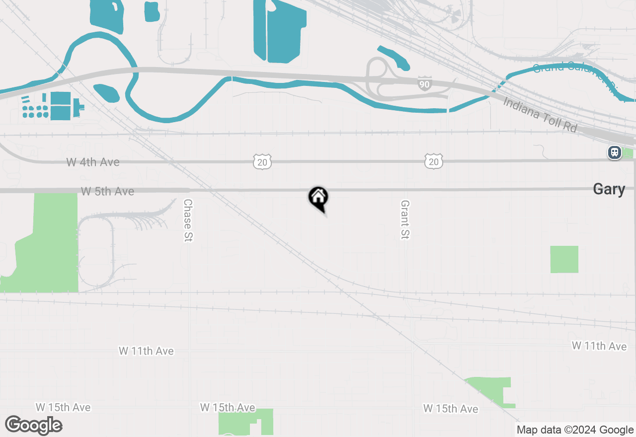 Map of 578 Roosevelt Street, Gary, IN 46404