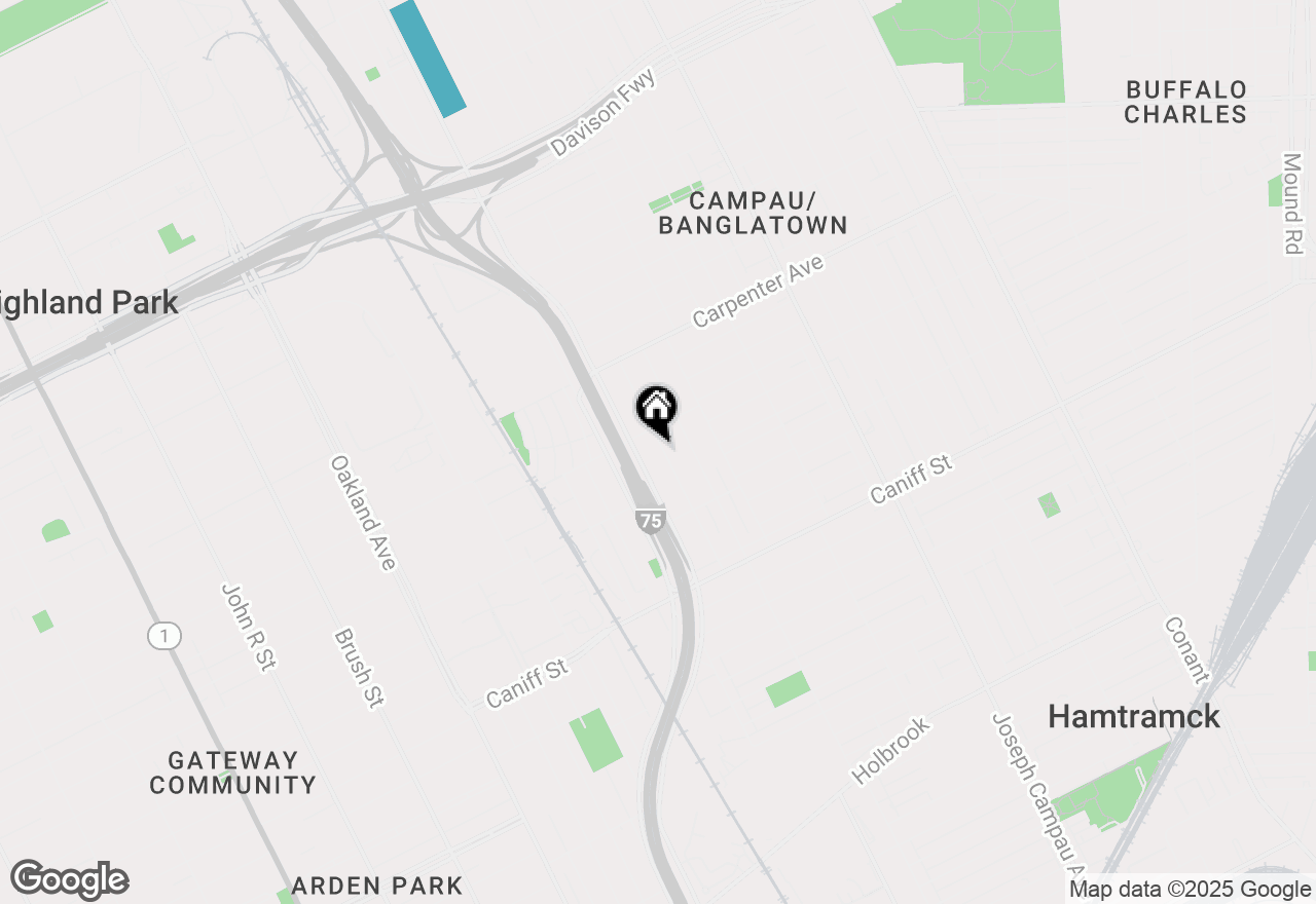 Map of 11645 Saint Aubin Street, Hamtramck, MI 48212