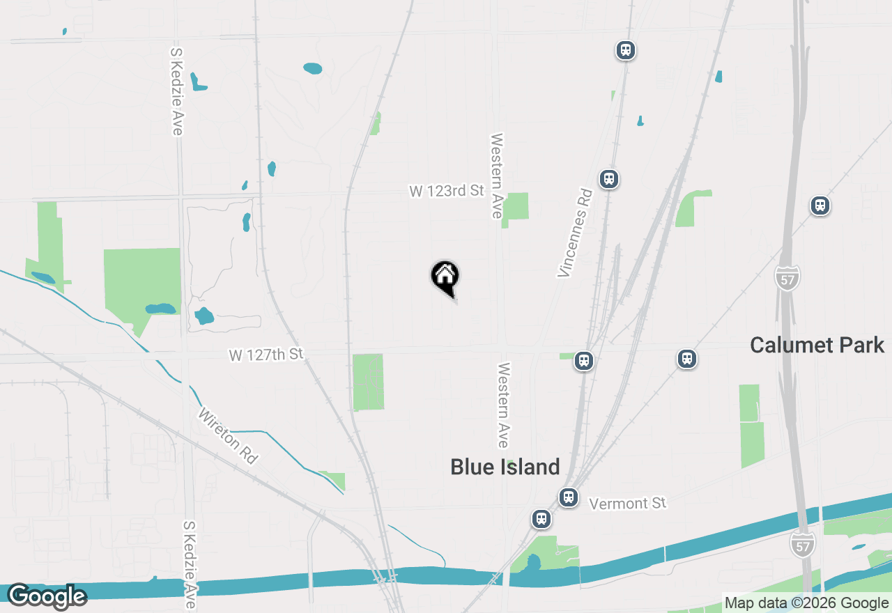 Map of 12557 Ann Street, Blue Island, IL 60406