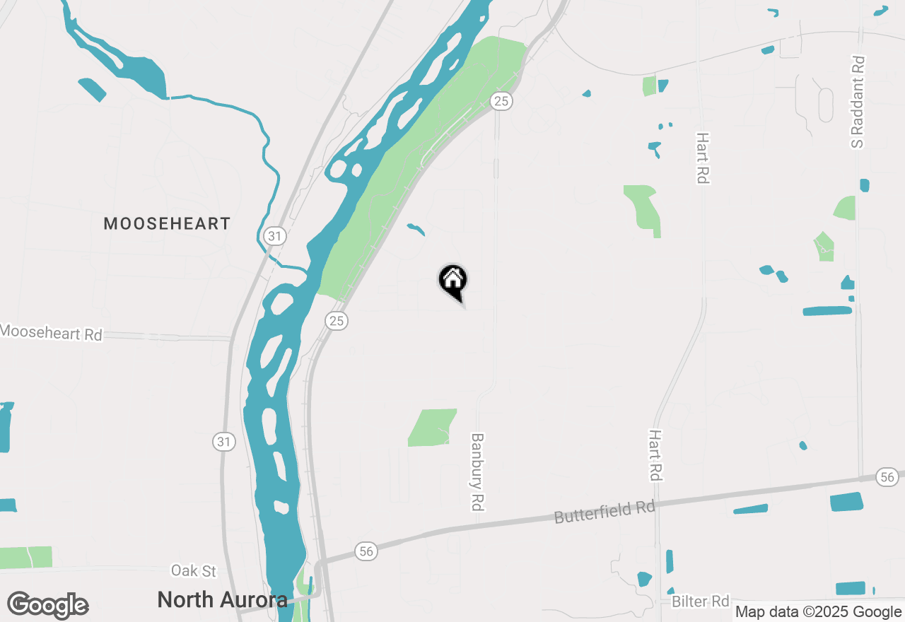 Map of 307 Sussex Lane, North Aurora, IL 60542